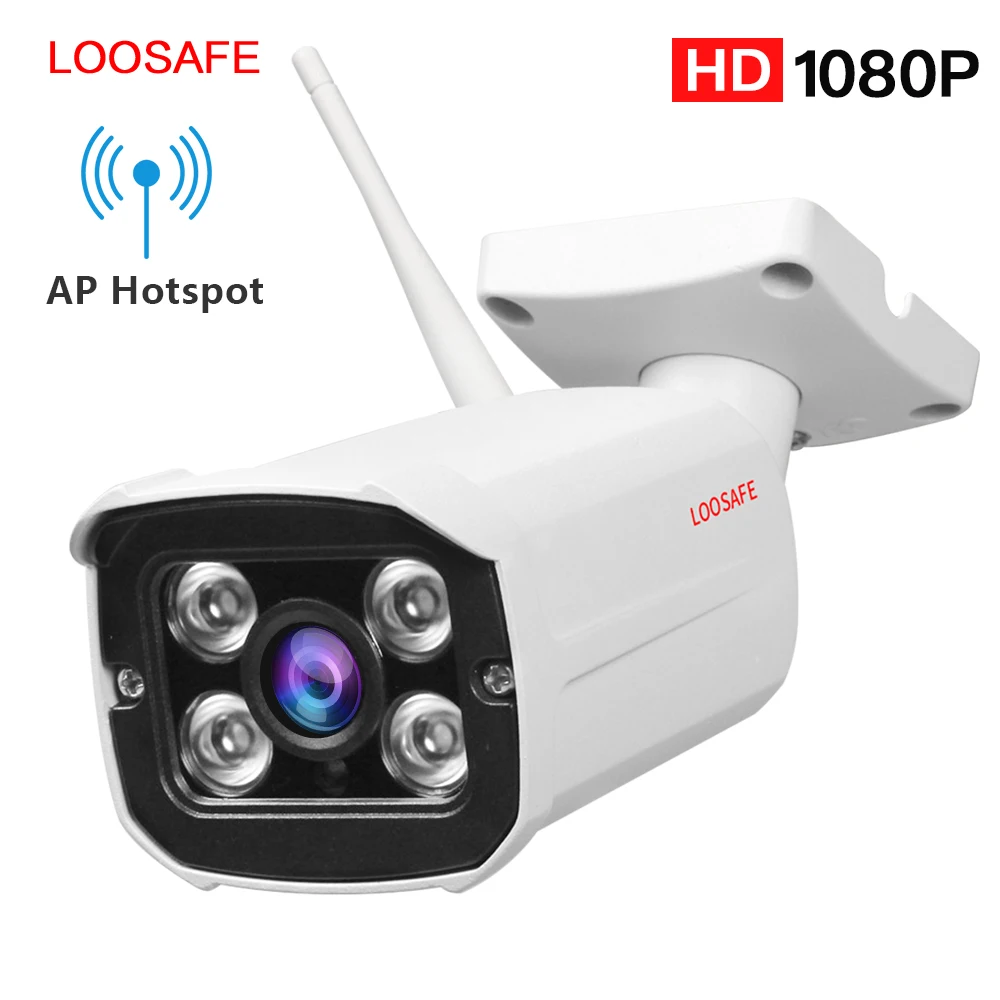 LOOSAFE 2MP Security WIFI IP Camera Outdoor CCTV Full HD 1080P 2.0 Megapixel Bullet Camera IP 1080P Lens IR Cut Filter ONVIF LOOSAFE 2MP Security WIFI IP Camera Outdoor CCTV Full HD 1080P 2.0 Megapixel Bullet Camera IP 1080P Lens IR Cut Filter ONVIF