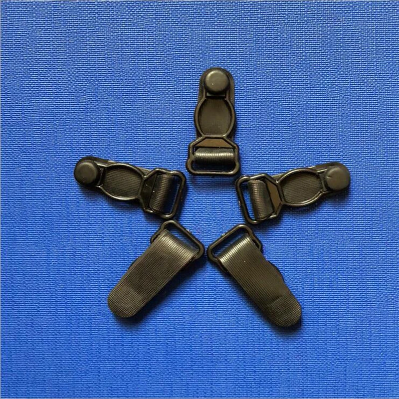 

Plastic Black Corset Leg Garter Belt Clip Hooks Suspender Ends Hosiery Stocking Grips 50 pcs/lot
