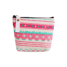 Mignon dessin animé animaux toile porte-monnaie porte-monnaie porte-clé Mini sac de rangement(China)