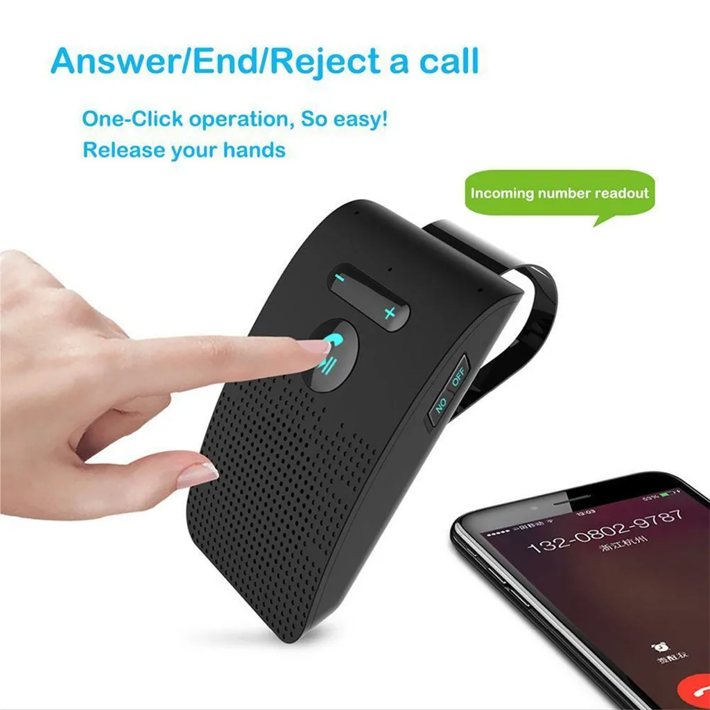 2019 New Arival Hot Sale Universal Bluetooth Car Kit Wireless Handsfree Speaker Phone Visor For Phone con altavoz Dropshipping 2019 New Arival Hot Sale Universal Bluetooth Car Kit Wireless Handsfree Speaker Phone Visor For Phone con altavoz Dropshipping