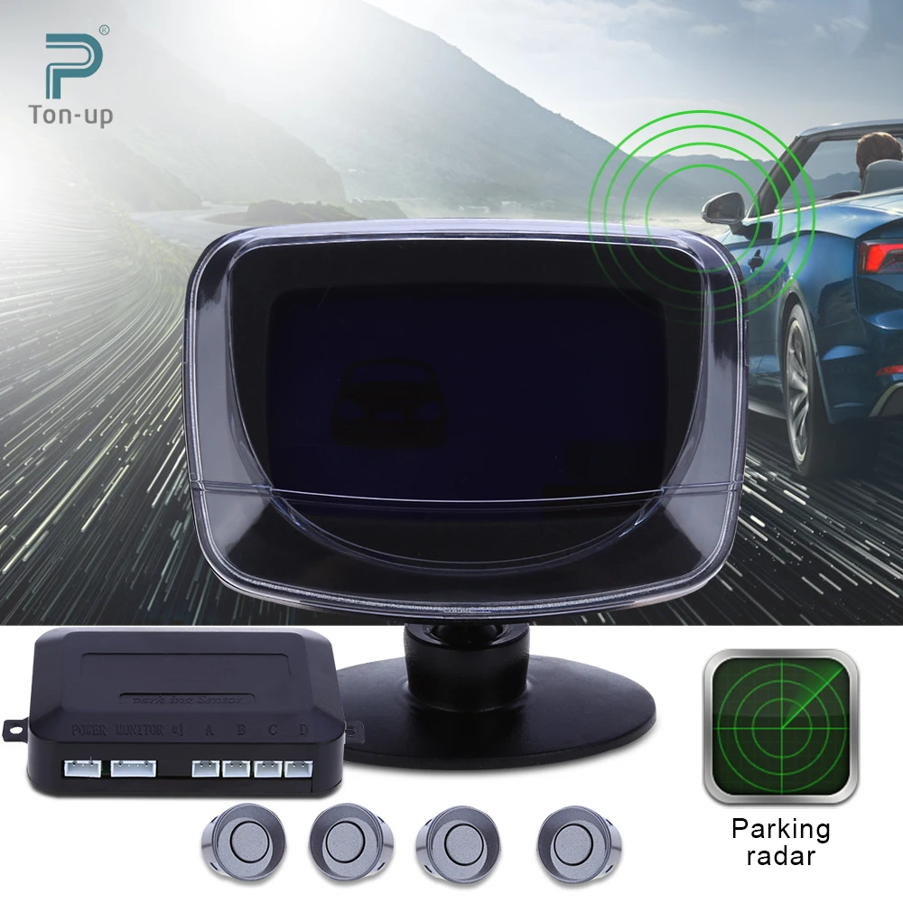 Car Alarm Auto Reversing Detector with LCD Display 4 Sensors Reverse