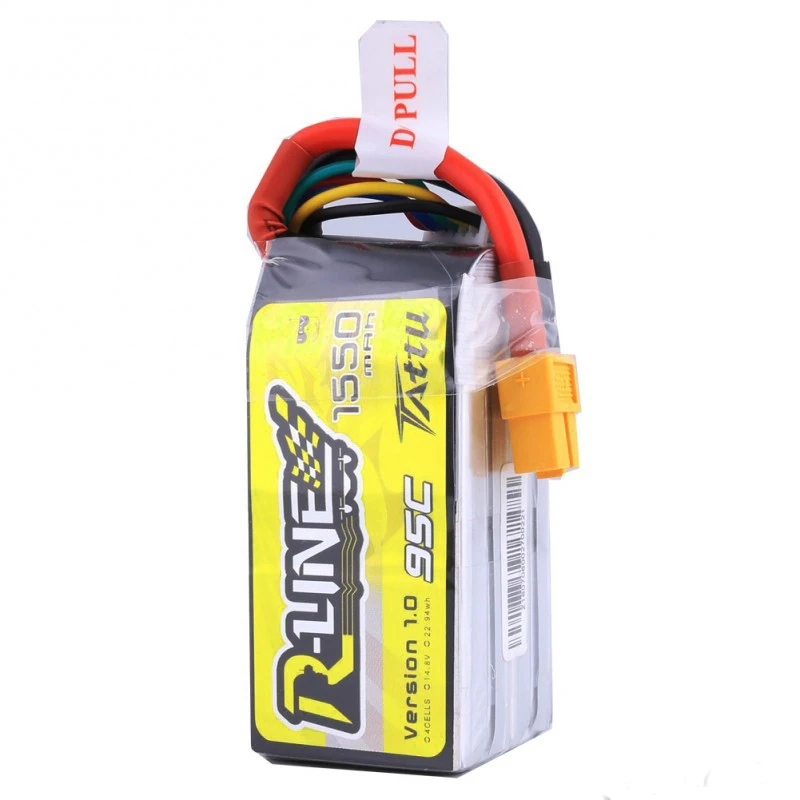 Tattu R-Line 1550 mAh 14,8 V 95C 4S XT60 Plug Перезаряжаемые Lipo Батарея для модели RC игрушки беспилотники Вертолет игрушки запасных Запчасти DIY