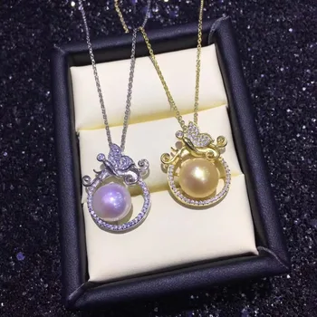 

Hot Christmas Pearl Pendant Mountings, Pendant Findings, Pendant Settings Jewelry Parts Fittings Wedding Jewellery Accessories