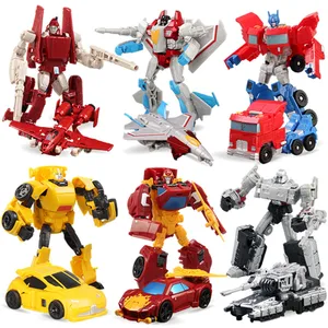 Image 1 - 6 sztuk/zestaw transformacji zabawka deformacja samochód robot Action Figures dla chłopca prezenty urodzinowe dla dzieci
