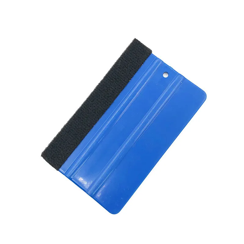 

1PCS Car Vinyl Film wrapping tools Blue Scraper squeegee with felt edge size 12.5cm*8cm Car Styling Stickers Tools Accessories