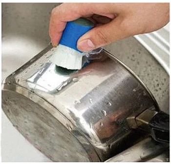 

1000Pcs/Lot Stainless Steel Rod Magic Stick Metal Rust Remover Cleaning Stick Wash Brush Pot , Clearing Brush