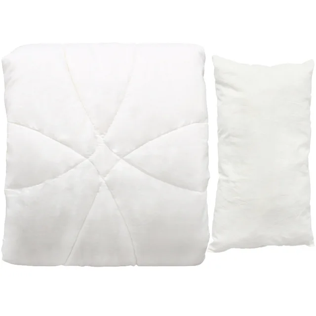 Чистое детское Хлопковое одеяло, моющаяся детская подушка для новорожденных 120x100 см, наполнитель одеяла 30x50 см, заполнитель для подушек для детей, Комплект постельного белья - Цвет: Слоновая кость