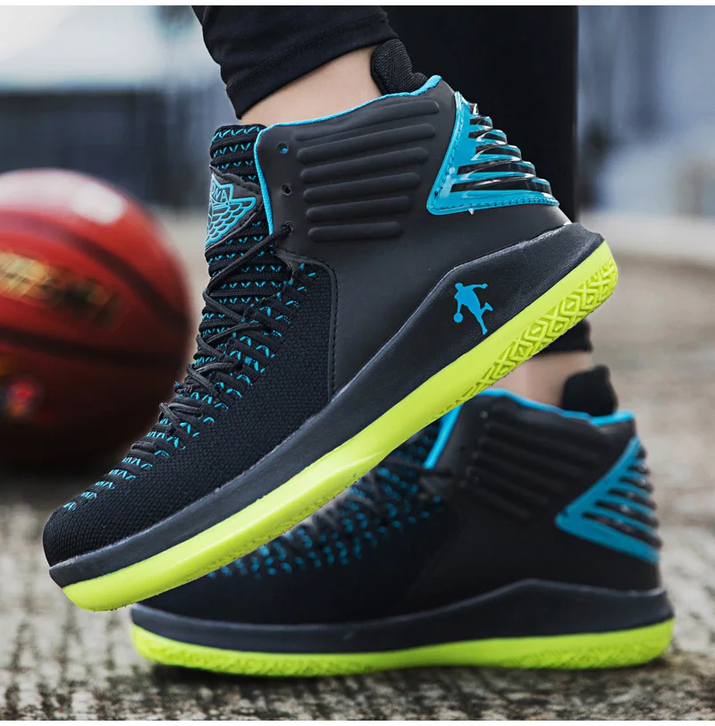Мужская баскетбольная обувь с воздушной подушкой Jordans Мужские дышащие противоскользящие спортивные кроссовки Ботильоны Уличная обувь