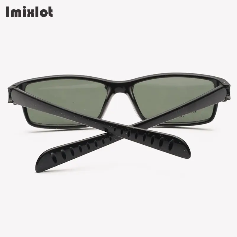 Imixlot 2 In 1 Magnetic Clip On Glasses TR90 Frame Polarized Clip On Sunglasses Magnet Eyeglasses Men Clip Glasses