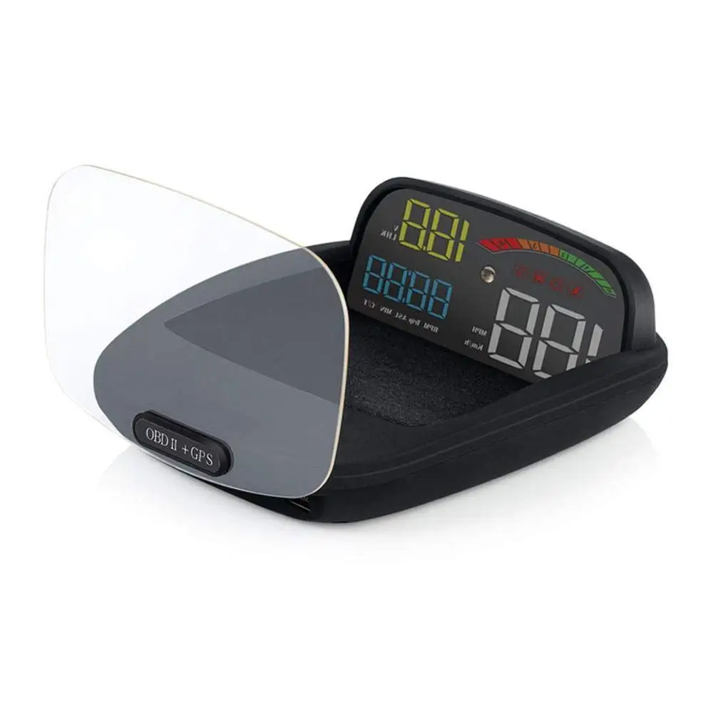 

Car HUD Head-Up Display Color Projection Speedometer OBD+GPS Windshield Screen Projector Vehicle Speed Car Digital Speed Display