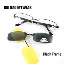 Brillen Rahmen Brillengestell Männer Verschreibungspflichtigen Brillen Männer Rahmen 2 STÜCKE Klipp auf Sonnenbrille Männer Nachtsichtgläser