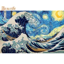 Hokusai – affiche en soie, grande vague, 40x60cm, 50x75cm,60x90cm, nouvelle collection