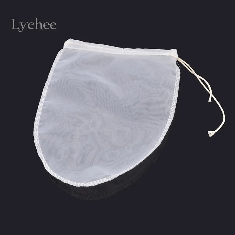 Lychee 2 шт./лот многоразовые нейлоновые ситечки для чая, мякоти, фруктов, для сока желе, пищевой орех, молочный фильтр