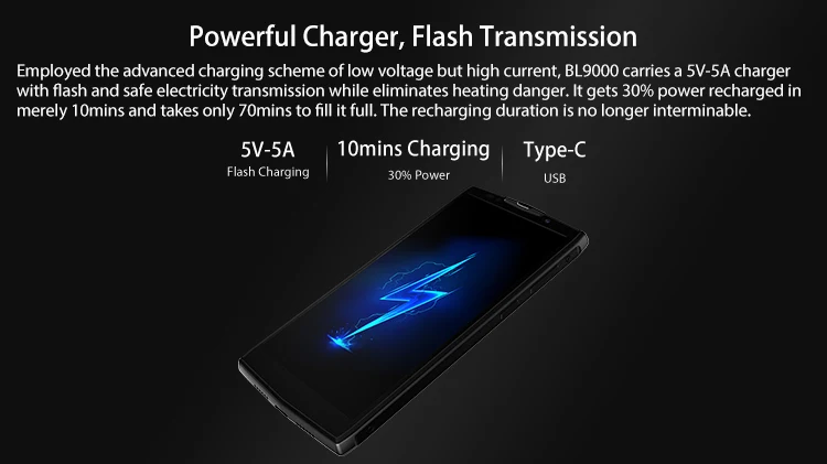 DOOGEE BL9000 6GB RAM 64GB ROM MTK6763 2.0GHz Octa Core 5.99 Inch IPS FHD Screen Dual Camera Android 8.1 4G LTE Smartphone
