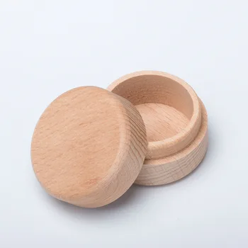 

Round Wooden Storage Boxes Ring Box Vintage decorative Natural Craft Jewelry box Case Wedding Accessories