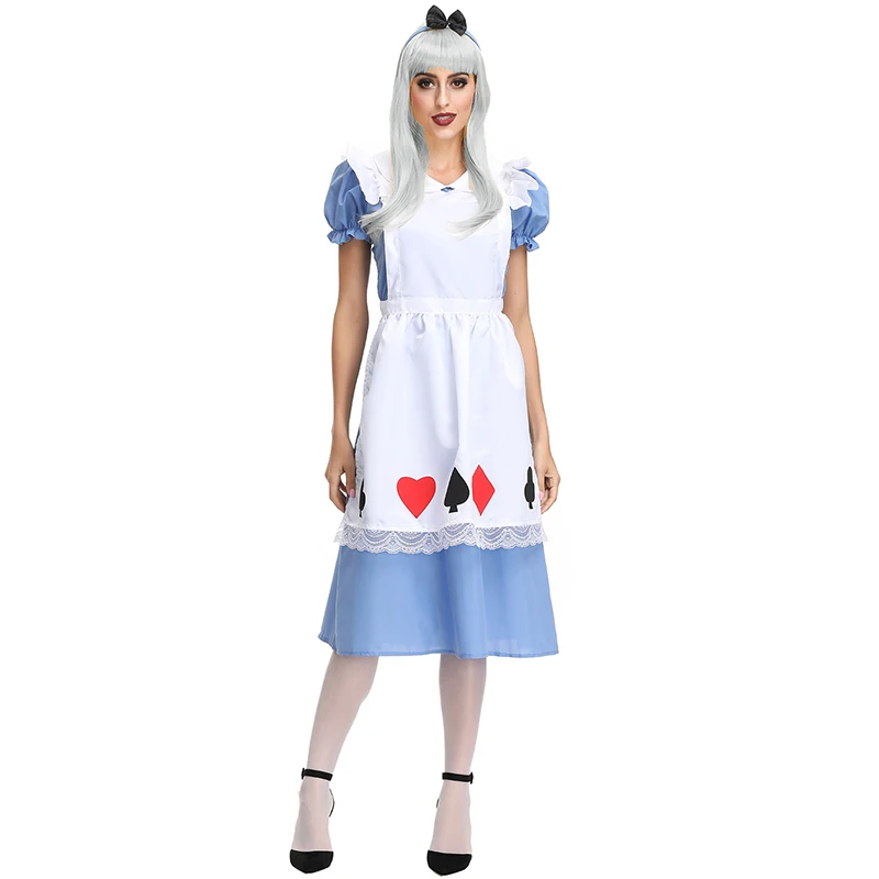 

White Queen Alice in Wonderland Costume Adult Ladies Halloween Party Queen Cosplay Fancy Dress Up Carnival Women Uniform Outfit