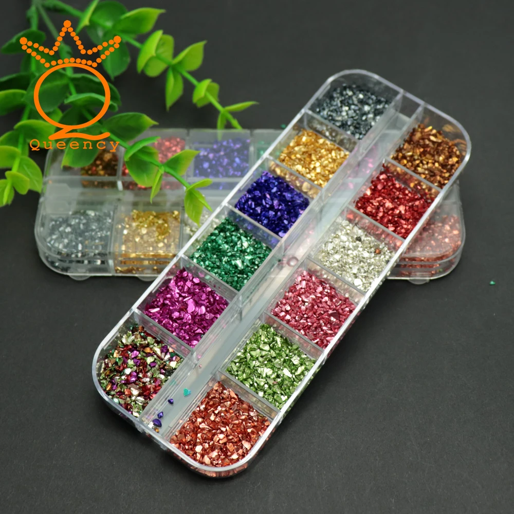 Rhinestones for Nails crushed shell nail art crystal stones decoration