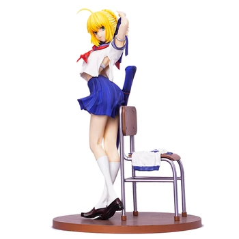 

24cm Anime Fate Stay Night Saber Sailor Uniform ver.PVC Action Figure Resin Collection Model Toy Doll Gifts