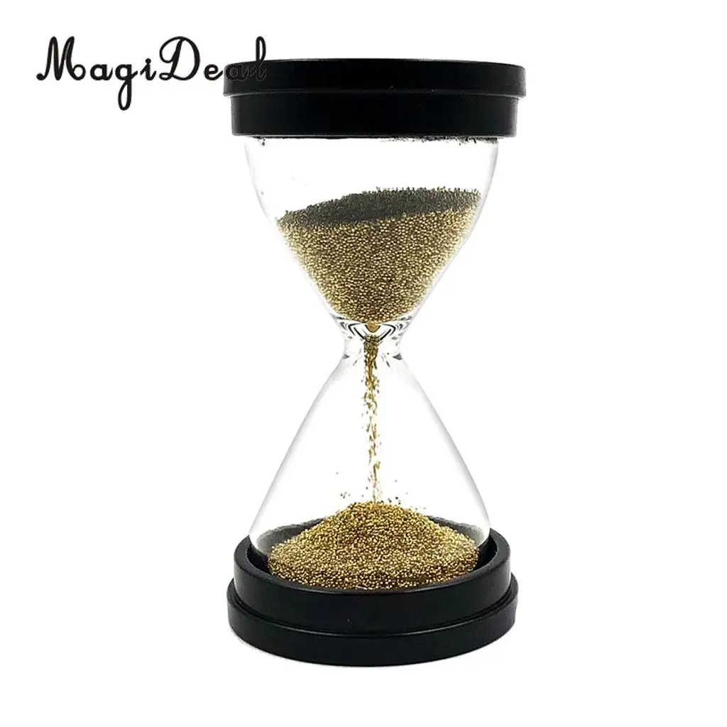 MagiDeal 30 Seconds Clear Sand Timer Hourglass Clock Kitchen Cooking Eggs Yoga Kids Games -Gold Sands