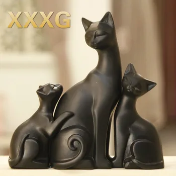 

XXXG// modern minimalist Decor furnishings and ornaments black cat animal crafts creative TV cabinet decoration gift