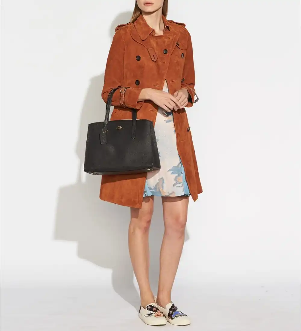 coach charlie carryall metallic