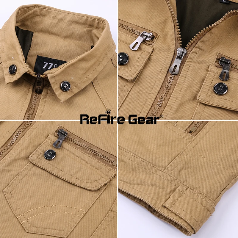 Куртка ReFire Gear Мужская в стиле милитари хлопковая куртка бомбер тактическая