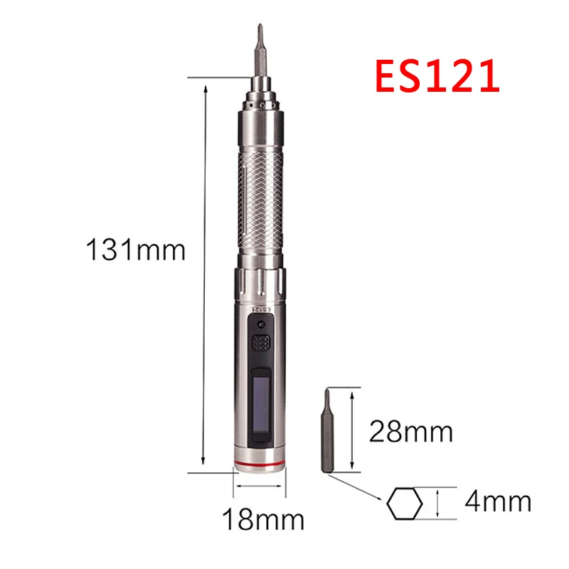 ES121 мини-прецизионная электрическая отвертка Беспроводная литиевая батарея гироскоп контроль движения 4 мм отвертка бит