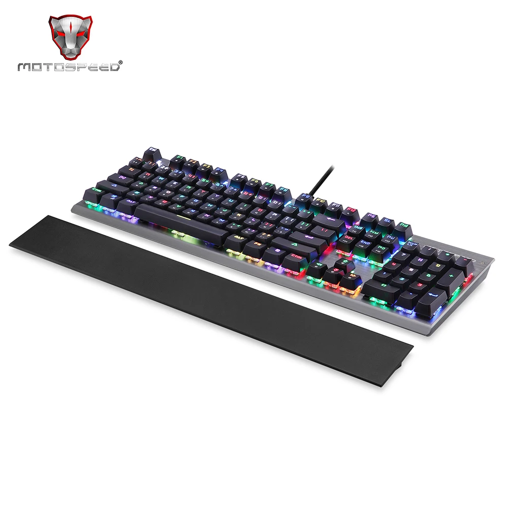 Motospeed CK108 английская/Русская версия 104 клавиш RGB подсветка эргономичный дизайн