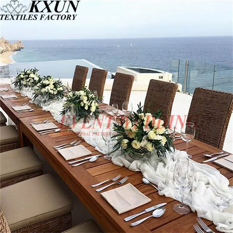 

59x108" Chiffon Table Cloth Runners Wedding Table Runner Event Party Festival Decoration