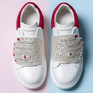 

Zapatillas Mujer Tenis Feminino Platform Sneakers Shoes Woman Rhinestone Hook Loop Casual Shoes Woman Leather Shoes Sneakers