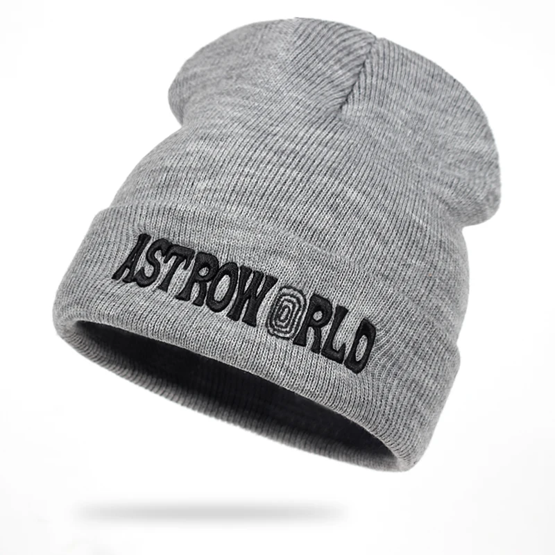 Travi$ Scott вязаная шапка ASTROWORLD Beanie с 3D вышивкой Astroworld Лыжная теплая зимняя шапка унисекс Трэвиса Скотта Skullies& Beanies