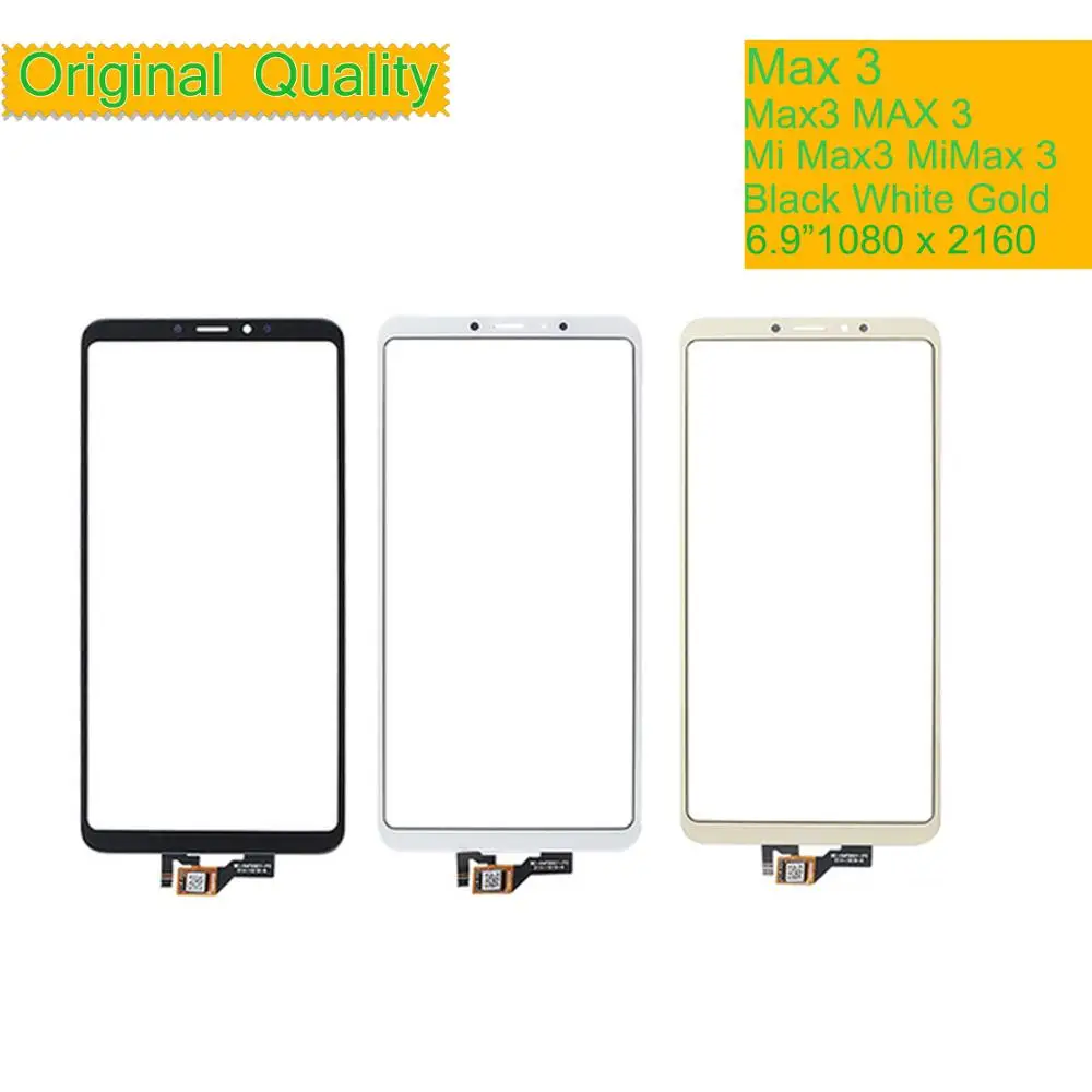 Для Xiaomi Mi Max 3 Max3 сенсорный экран дигитайзер Сенсорная панель передняя внешняя