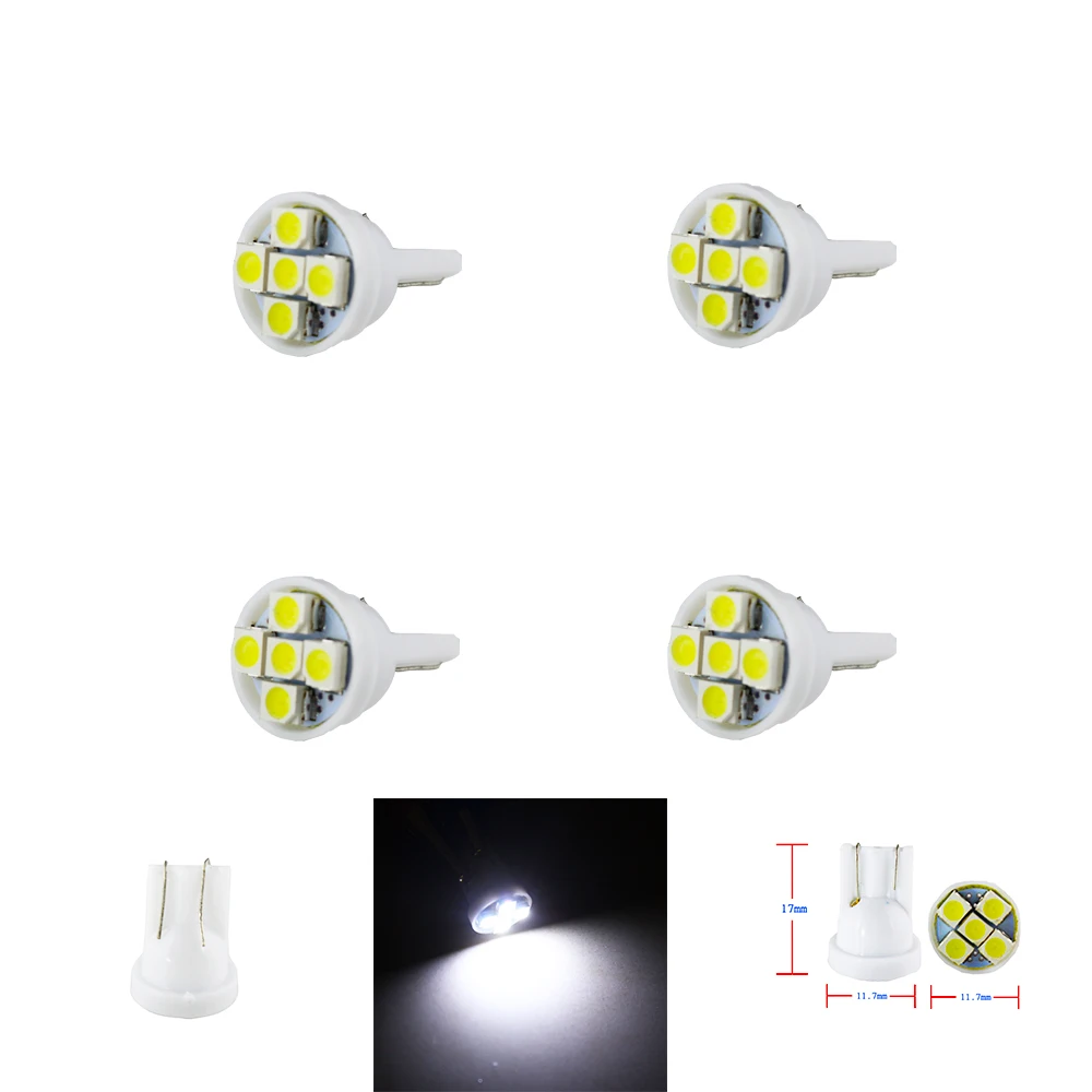 4 шт. T10 1210 5 SMD светодиодный стояночный Лампочка Авто тормоз с клиновым разжимом