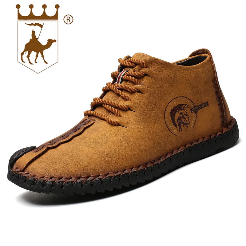

BACKCAMEL 2018 New Winter Brand Fashion Comfortable Men Shoes Laces Up Leather Shoes Men Causal Male Shoes Hot Sale Size 38-48