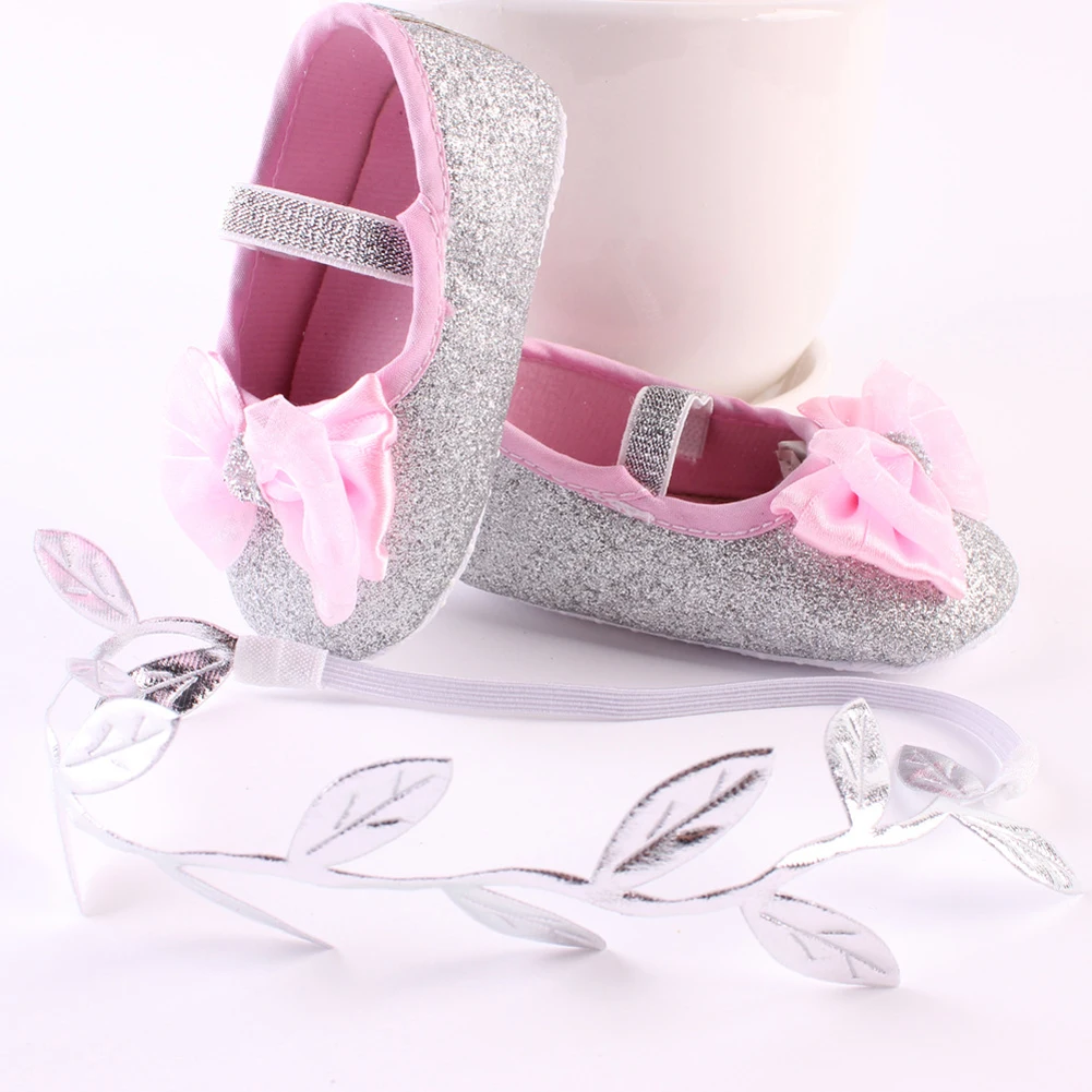 Newborn First Walker Baby Shoes Toddler Baby Girls Cotton Sequin Infant Soft Sole Shoe Baby Footwear Crib  Girls Shoes