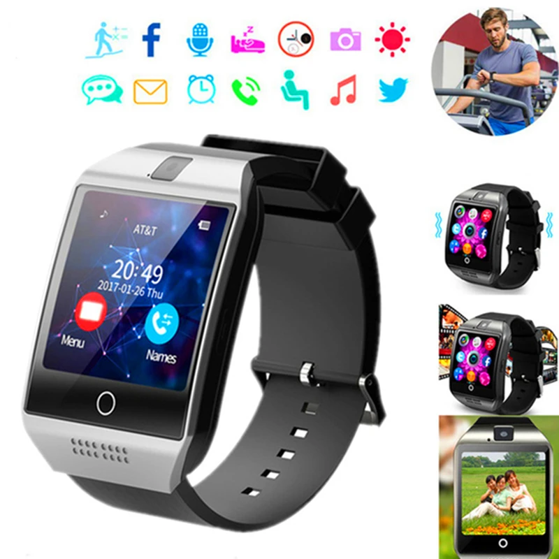Smart watch touch screen camera supports TF card Bluetooth smart watch xiaomi Android IOS multi-function smart watch
