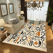 Номер узор большие ковры и коврики для гостиной, спальни Декор Tapete Диванный кофейный столик настольная прикроватная Нескользящая коврики