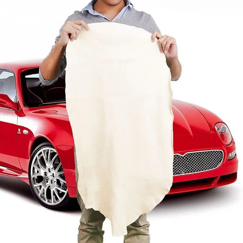 40X70CM Auto Care Natural Chamois Leather Car Cleaning Cloth Leather