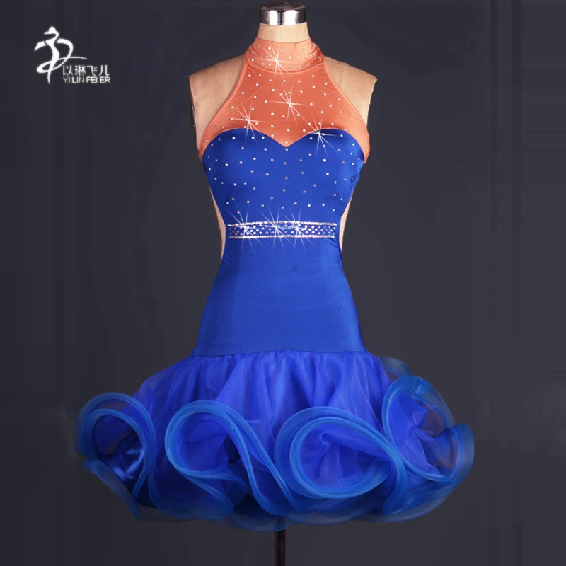 Latin dance dress girl dance dress custom made Latin ballroom dancing