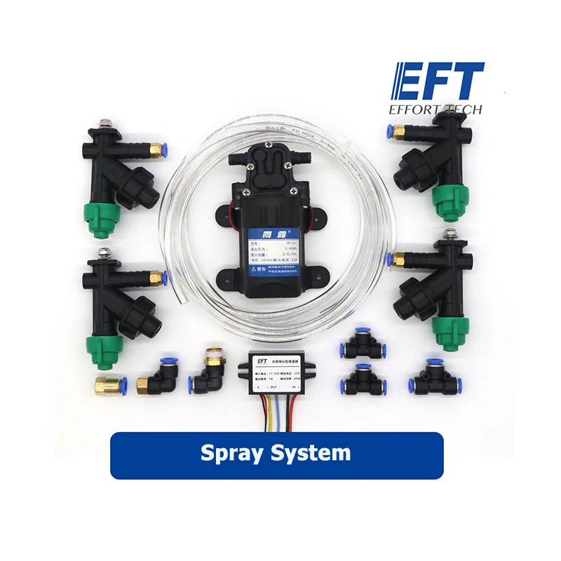 

EFT spray system pressure nozzles, water pump, governor, step-down module, water pipe for Plant protection machine