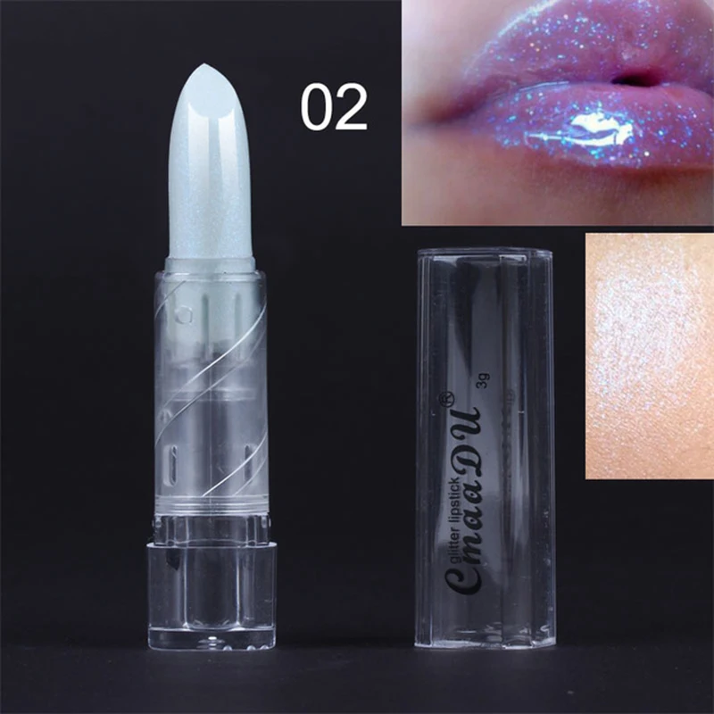 

Glitter lipstick change color waterproof long lasting moisturing lip pomade lip