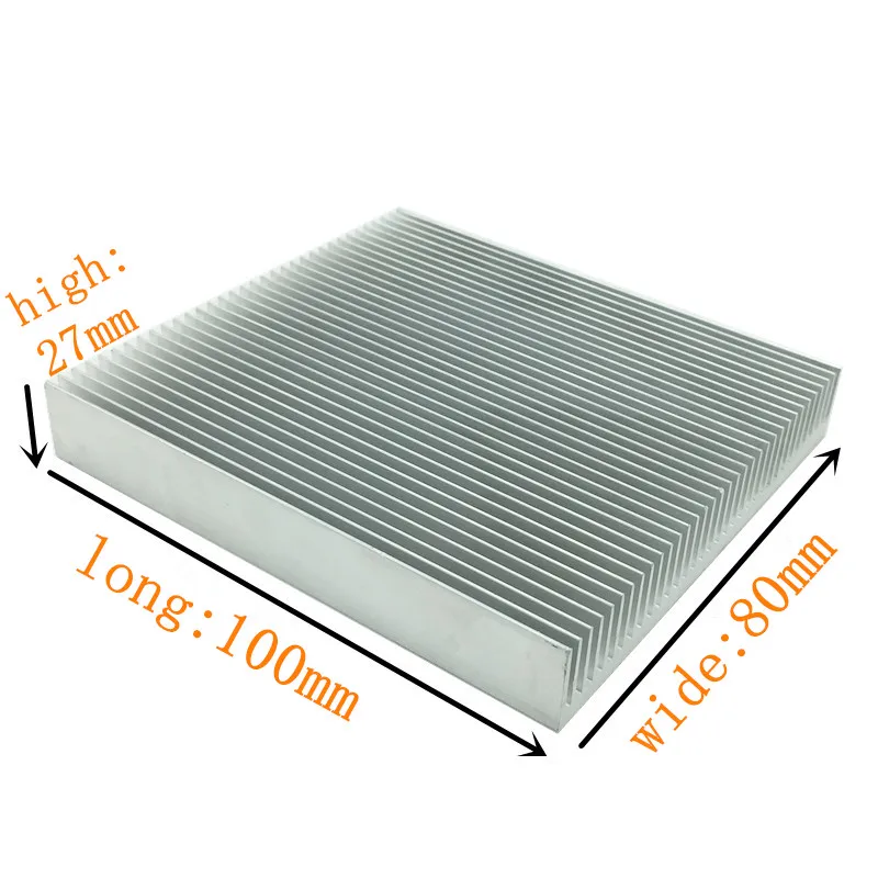 HANGYUE 80*100*27 мм алюминиевый радиатор для высокой мощности Светодиодный IC чип кулер радиатор теплоотвод