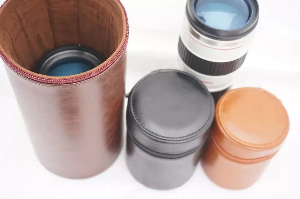 S m l размер мягкий протектор объектива камеры сумка чехол для DSLR Nikon Canon sony Кожаный кофр для объектива 3 цвета предложение