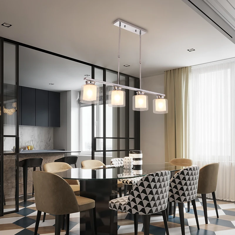 Легкий современный из прозрачного стекла подвесной светильник матовый