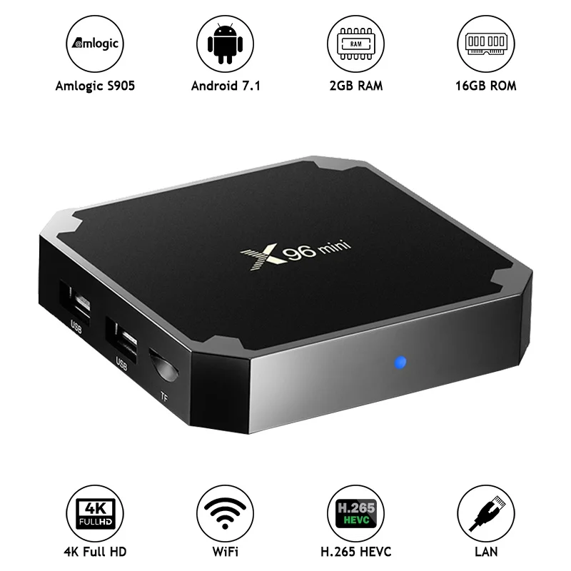 Оригинальный XGODY X96 мини 4K HD ТВ приставка Android 7 1 Nougat медиаплеер S905W