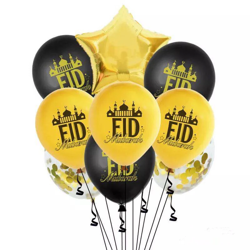 12 дюймовые латексные воздушные шары Eid Mubarak украшения Al Fitr Малые Bairam украшение для