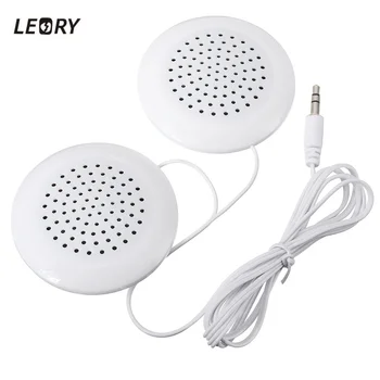 

New 1 Pair Mini Portable Neck Pillow Speaker For MP3 MP4 Player Radio For iPod Phone For Xiaomi 1.1m Cable White