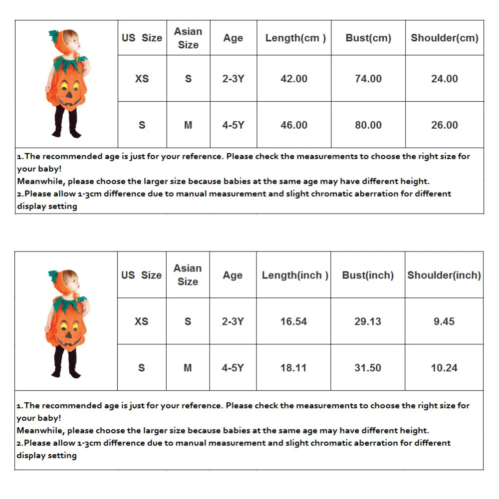 Детский костюм тыквы для фестиваля на Хеллоуин милый комплект в виде тыквы для костюмированного представления