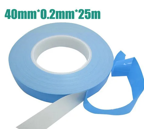 

40mm width 25M length 0.2mm thickness Double Sided Thermal Conductive Adhesive tape thermal tape Transfer Tape for PCB Heatsink