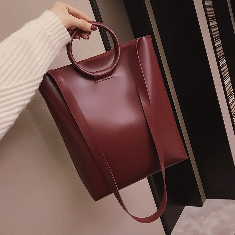 

2018 new Leather Shoulder Bags Bucket Bag Luxury Handbag Women Bags Designer Tote Brand original design
